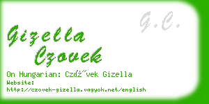 gizella czovek business card